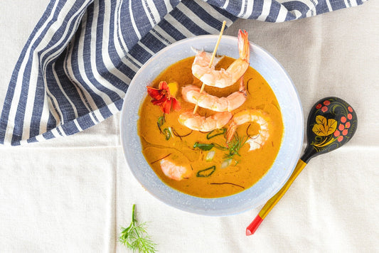 Thai Curry Suppe mit Garnelen
