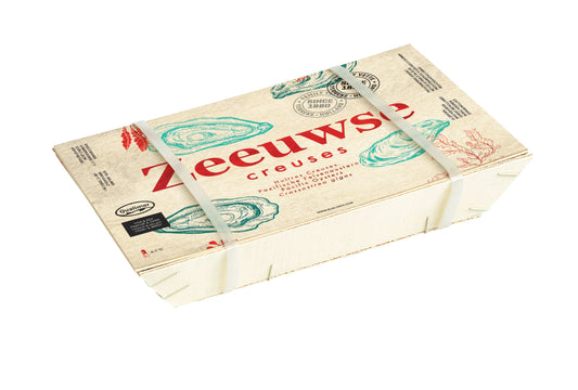 Austern Box 12 Stk. inkl. Messer No.II Europäische Felsenaustern