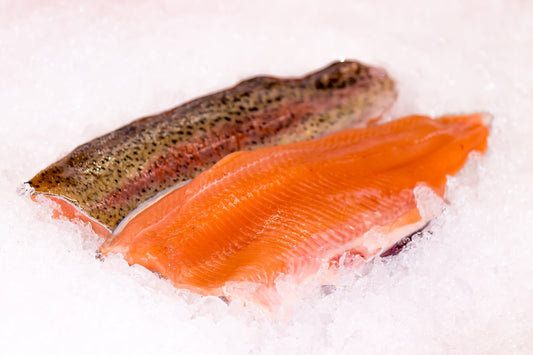 Tiroler "lachsrote" FORELLENFILET roh 2 Stk. 270 - 290gr