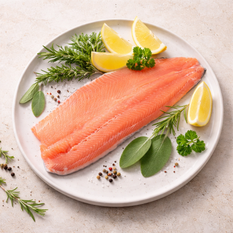 ECOLACHS FILET - der wohl nachhaltigste Lachs "Sushiqualität" 08-0,9kg/Filet