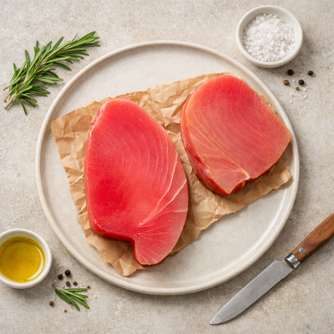 Thunfischsteaks 0,5-0,55kg - der wohl nachhaltigste Thunfisch "Sushiqualität"