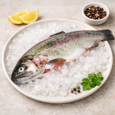 Tiroler FORELLE "lachsrot" ganz 310 - 330gr