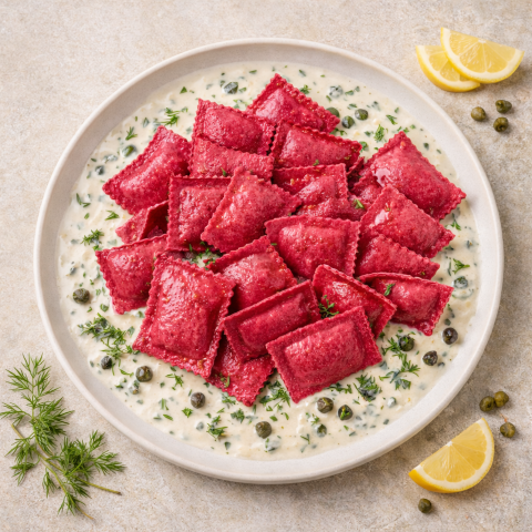 Tiroler RÄUCHERLACHSRAVIOLI - handgemacht 400gr / 2-3 Personen