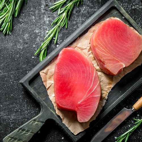 AKTION Thunfischsteaks 0,5-0,55kg - der wohl nachhaltigste Thunfisch "Sushiqualität" 20% Rabatt